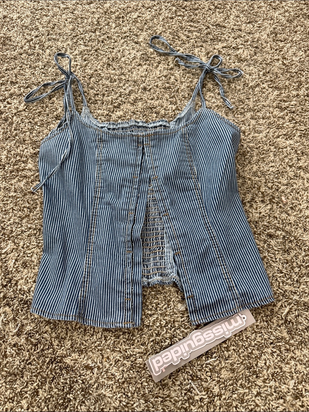 NWT Missguided corset style top